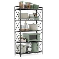 5-Tier Storage Shelf, 31.5 inch Shelving Unit, 200-lb Per Shelf Weight Capacity, Black