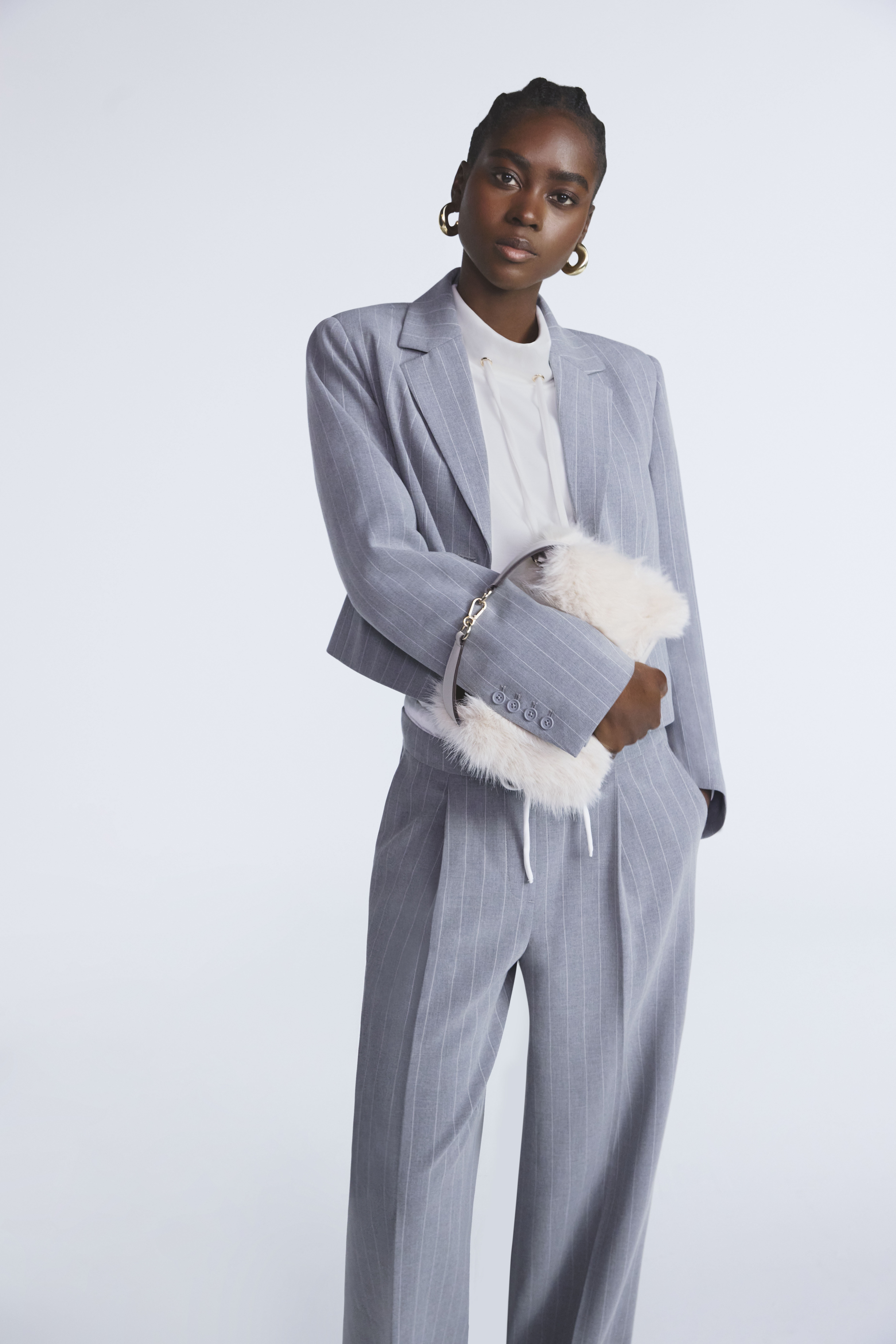 バッグ herlipto Crystal Faux Fur Mini Bag Crystal Faux Fur Mini Bag