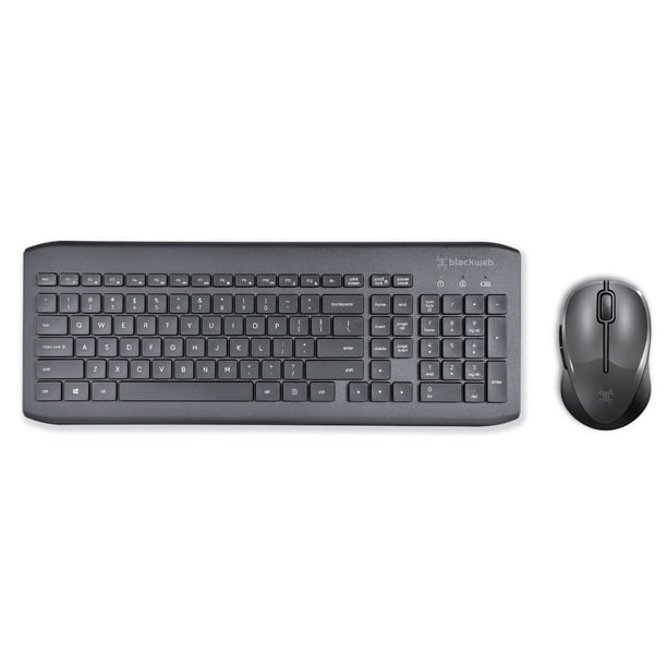 blackweb 2.4GHz Wireless USB Plug & Play Full 104 Keys Keyboard and ...