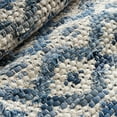 thumbnail image 3 of Dash & Albert Denim Rag Diamond Handwoven Cotton Rug, 3' x 5', Ivory, 3 of 6