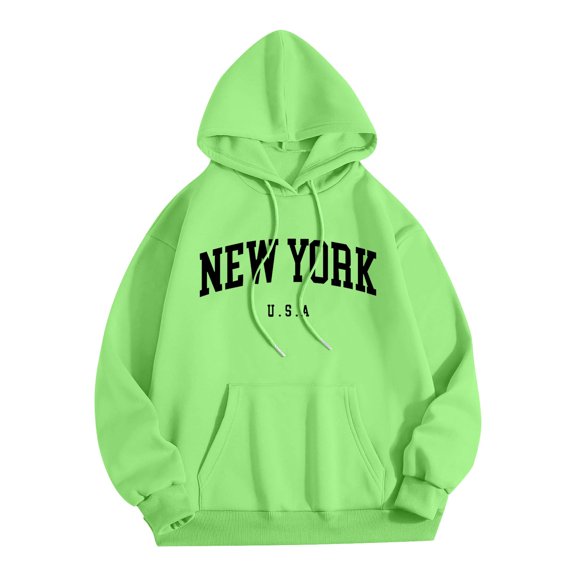 Fmbrln Men's Print Hoodie Fall Winter Long Sleeve Drawstring Hooded Sweatshirt Loose Casual Pullover Tops with Pocket Green S