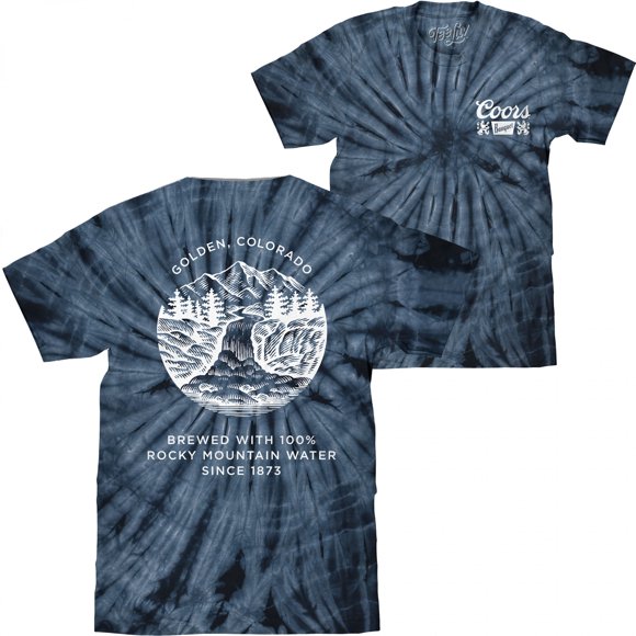 Coors Banquet Scenic Golden Colorado Front and Back T-Shirt-Medium