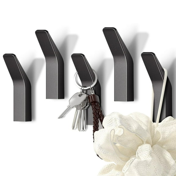 5 pack Coat Hooks Wall Mounted,Stainless Holder for Hanging for Living Room, Bathroom, Kitchen, Bedroom