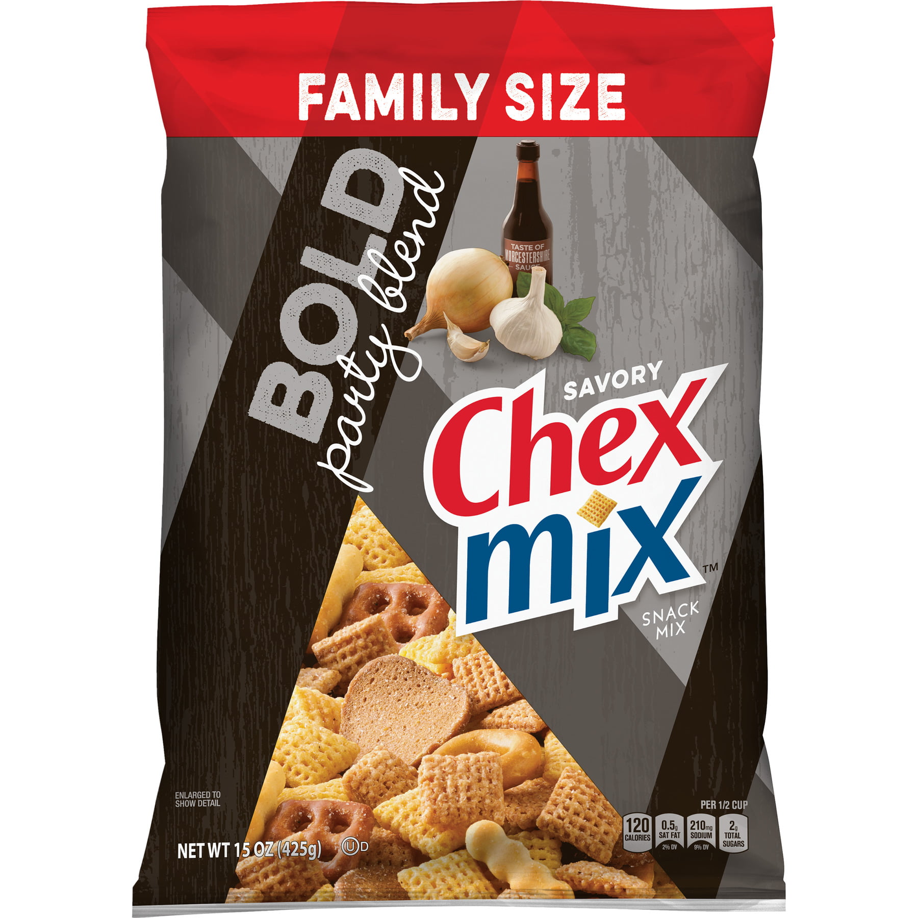 Chex Mix Savory Bold Party Blend Snack Mix, 15 oz Bag - Walmart.com.