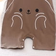 thumbnail image 3 of Sopiago Baby Boy Romper 0-18 Months Cotton Newborn Summer Clothes Short Sleeve Baby Outfit Soft Breathbale Cute Baby Boy Outfits Brown,0-3 Months, 3 of 4