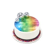 Disco-Neon Double Layer 8 Inch Round Cake