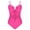 Hot Pink, variant on Xfvqtps One Piece Swimsuit Women Cutout Ruched U Wire Front Adjustable Straps Tummy Control Solid Color Monokini Bathing Suit for Beach Blue