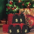 thumbnail image 4 of CIMAXIC small drawstring bags 4 Pcs Canvas Drawstring Bags Dollar Party Favor Bags Storage Drawstring Pouches,6.69"X5.12"X0.08", 4 of 4