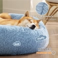 thumbnail image 2 of Cama para perros Bedsure Calming Donut, lavable para perros de tamaño mediano, color azul, 2 of 6