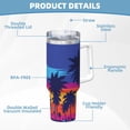 thumbnail image 5 of Pofeuu Beach with Palm Trees Print 40oz Ice Bully With Handle And Straw Stainless Steel Vacuum Insulated Cup And 2 In 1 Straw Lid, 5 of 8