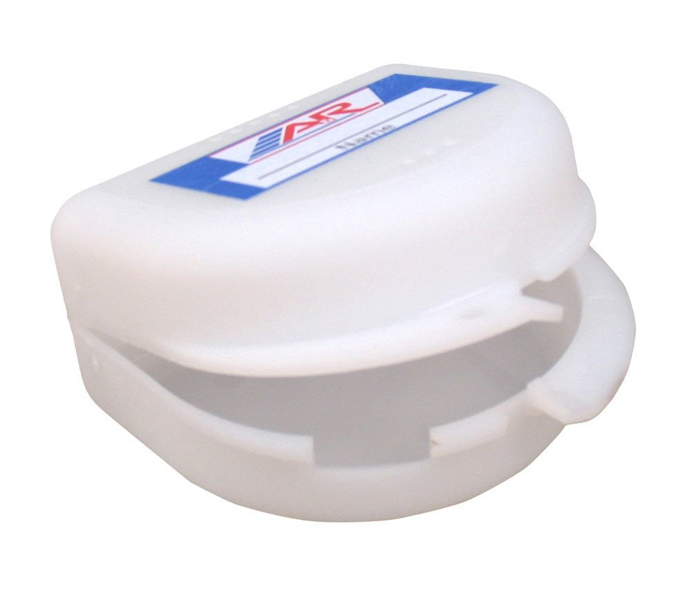 A&R Sports Hockey Football Basketball Mouthguard Case With Name Panel