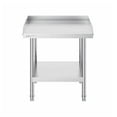 thumbnail image 7 of Stainless Steel Work Table 24x24x26 Inch - Commercial Food Prep Table - Heavy Duty 3-Sided Backsplash - Adjustable Height Metal Worktable for Restaurant Home Kitchen, 7 of 7