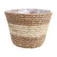 thumbnail image 5 of Cesta de flores de ratán de paja, cesta tejida creativa para el hogar, decoración para el balcón, sala de estar, maceta con plantas verdes, 5 of 5