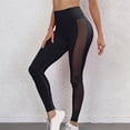 thumbnail image 5 of YYDGH Mesh High Waist Leggings for Women Tummy Control Athletic Gym Running Yoga Workout Pants Black S, 5 of 5
