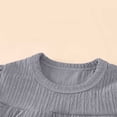thumbnail image 6 of ITSAME Toddler Girls Outfit Set Crewneck Ruffle Top and Pants 2-Piece Summer Loose Casual Clothes Gray Size 5-6, 6 of 8