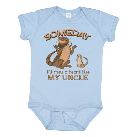 Inktastic Someday I'll Rock a Beard Like My Uncle-bearded Dragons Boys or Girls Baby Bodysuit