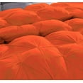thumbnail image 3 of DNG Creations 3 Piece Luxury Pinch Pleated Comforter Set Premium 800 Thread Count 100% Egyptian Cotton-King/California King Size, Solid Orange Color, 3 of 3