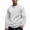 White, variant on UVEASISHA Long Sleeve T-Shirts for Men Solid Color Patchwork Crewneck Sweatshirts Relaxed Fit Lightweight Pullover Tops Fall Casual Workout Shirt White M