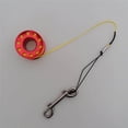thumbnail image 1 of 15m Scuba Diving Aluminum Alloy Spool Finger Reel Diver Finger Guide with Bolt Snap Hook Red, 1 of 8