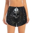 thumbnail image 2 of Rocae Ornate Dark Skull Book for Women's Athletic Shorts Workout Hiking Shorts Athletic Shorts for Running, Yoga, Gym, Sports-Large, 2 of 7