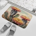 thumbnail image 3 of Southwest Cactus With Flower Print Bath Rug, Coral Velvet, 16"x24", Ultra Soft and Non-Slip Bathroom Rugs for Bathroom, Shower, and Tub, 3 of 8