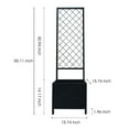 thumbnail image 2 of Zhongma 15.75 x 15.75 x 55 in Raised Garden Bed with Trellis,Heavy Duty Plant Box for Climbing Plants with Drainage Hole, Metal Lattice Planter Gardon Box Planter with Inner Fabric Liners, 2 of 6