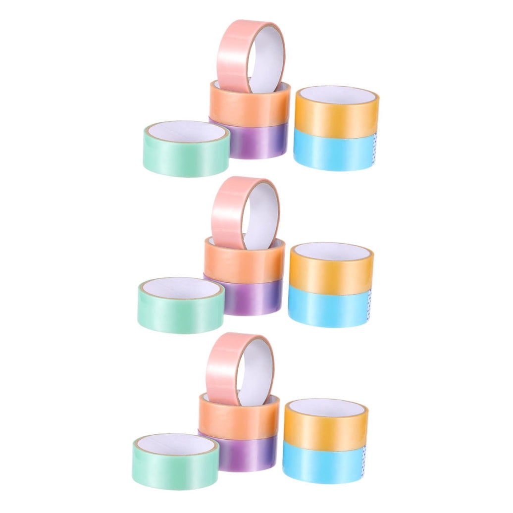 AURARMLET 18 Rolls Scrapbook Tape with Strong Adhesive, Assorted Colors for School, Office, and Crafting Use