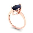 thumbnail image 2 of 2.5 ct Marquise Cut Simulated Blue Sapphire Solitaire Engagement Ring for Women in 18K Rose Gold, 2 of 5
