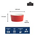 thumbnail image 4 of 10 Strawberry Street Roma Ramekin Set of 6, 4 oz, Red, 4 of 4