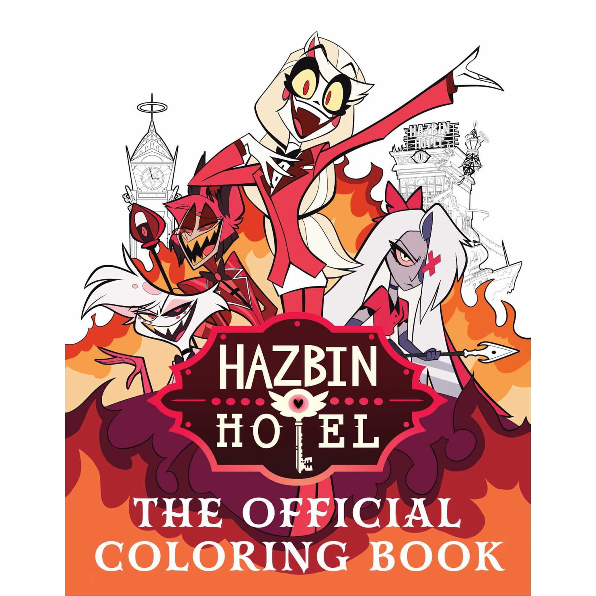 Hazbin Hotel: the Official Coloring Book, 64 pages (Paperback)