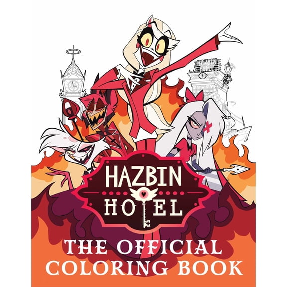 Hazbin Hotel: the Official Coloring Book, 64 pages (Paperback)