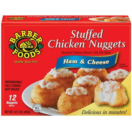 Barber Foods: Ham & Cheese 12 Ct Stuffed Chicken Nuggets, 12.7 oz