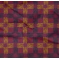 thumbnail image 4 of oneOone Organic Cotton Poplin Twill Fabric Check & Triangle Ikat Print Fabric By The Yard 42 Inch Wide, 4 of 4