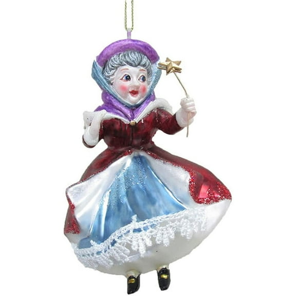 December Diamonds 79-81479 Blown Glass Fairy Godmother Ornament 5.5 Inches