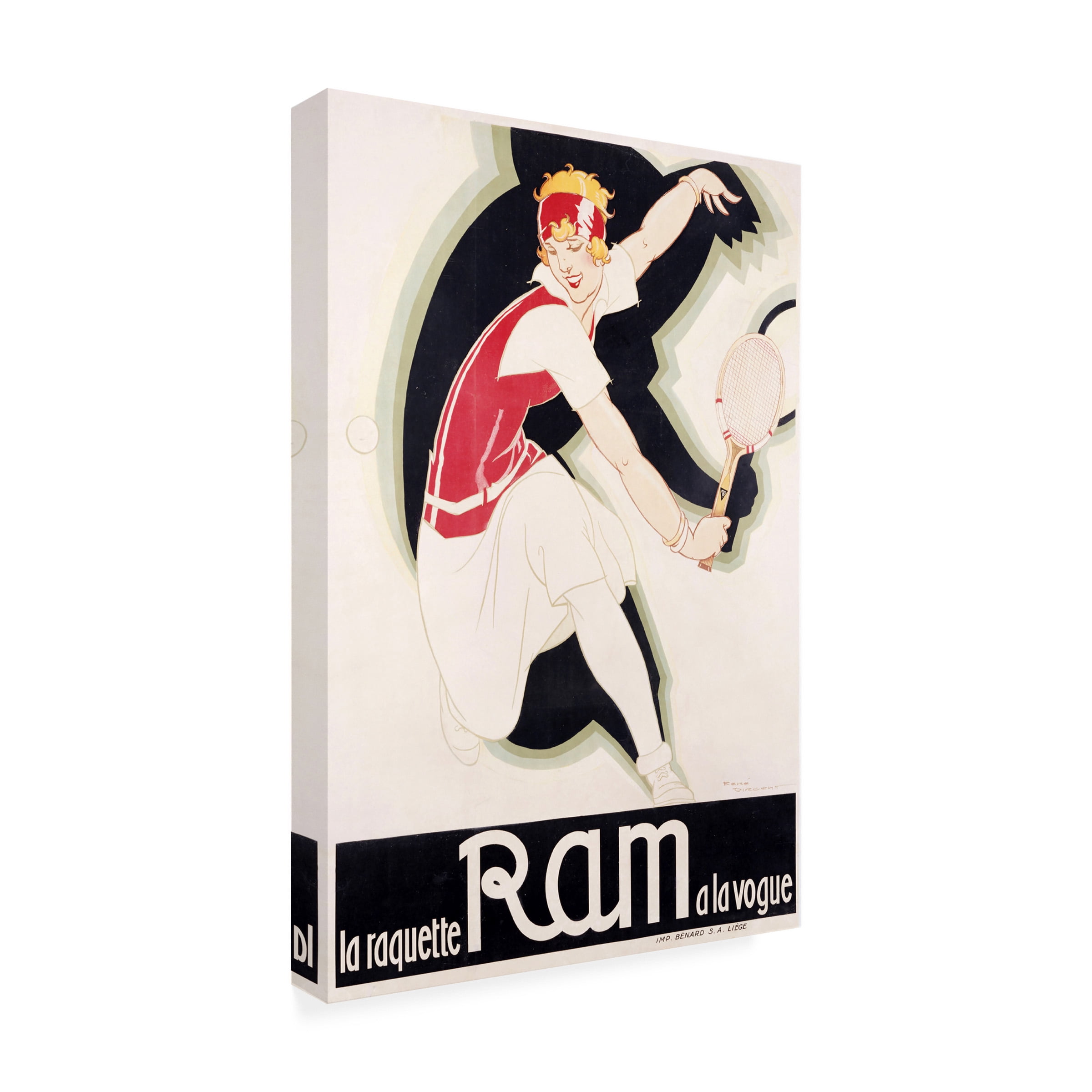 Trademark Fine Art 'Ram Art Deco Tennis' Canvas Art by Vintage Apple Collection