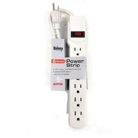 AJ Tools CHIO2512 6 Outlet Ul Power Strip PS08T