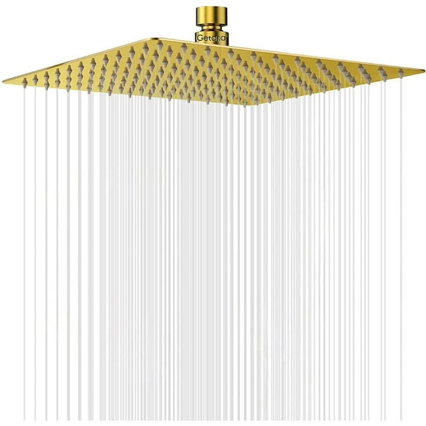 Cabezal de Ducha de Lluvia de Alta Presión,12 pulgadas Ducha de Lluvia de Acero Inoxidable para el Baño, Regadera Cuadrado de Alto flujo para Baño, Ahorro de Agua