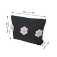 thumbnail image 2 of Unique Bargains 1 Pc Flower Makeup Bag for Vacation Business Travel Canvas Beige, 2 of 6