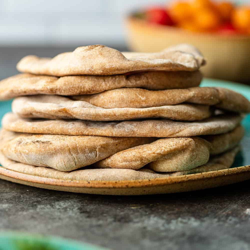 Pita Bread - Whole Wheat - 12" loaves -10 Bags - 6 loaves per bag (SHIPS ON FRIDAYS)