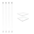 thumbnail image 4 of 9 X 9 X 30" 1/2" Rods Clear Riser Acrylic Transparent Plexiglass Pedestal Table Display Podium Glorifier Riser Stand Centerpiece Flower Sculputure Merchandise Lamp Book Stand 2X10136-9X9"+4X10133-30", 4 of 5