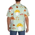 thumbnail image 5 of Sigee Mushroom Bee Print Men's Shirts Casual Button Down Short Sleeve Summer Beach Shirt Hawaiian Vacation Shirts Tee Shirt-4X-Large, 5 of 7