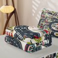 thumbnail image 6 of Manfei Boys City Map Zipper Twin Comforter Sets with Fitted Sheet and 2 Pillowcases,Cartoon Streets Zipper Bedding Set,Gray,Light Gray Reversible,4pcs, 6 of 8