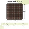 thumbnail image 2 of Brown Beige Checkerboard Checkered Pattern Square Fitted Tablecloth with Elastic Edge,Square Table Cover,Washable Elastic Table Cover for Home Kitchen Party Decor 34"x34", 2 of 6