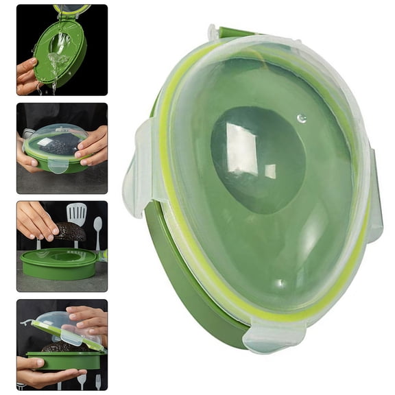Uonlytech 2Pcs Avocado Container Household Saver with Transparent Design for Fresh Storage in Assorted Colors