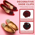 thumbnail image 3 of Decorative Shoe Clips, Removable Bow Clip Flower Rhinestone Charms for Women Dress High Heels Accessories, 3 of 5