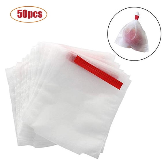 50PCS Garden Plant Fruit Cover Protect Net Mesh Bag Against Insect Bird Pest