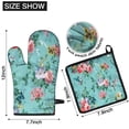 thumbnail image 6 of Pioneer Flower Floral Print Pattern Kitchen Oven Mitt and Pot Holder Sets 2 Pcs for Baking, Cooking and Grilling, Heat Resistant Up To 392 °F, 6 of 7