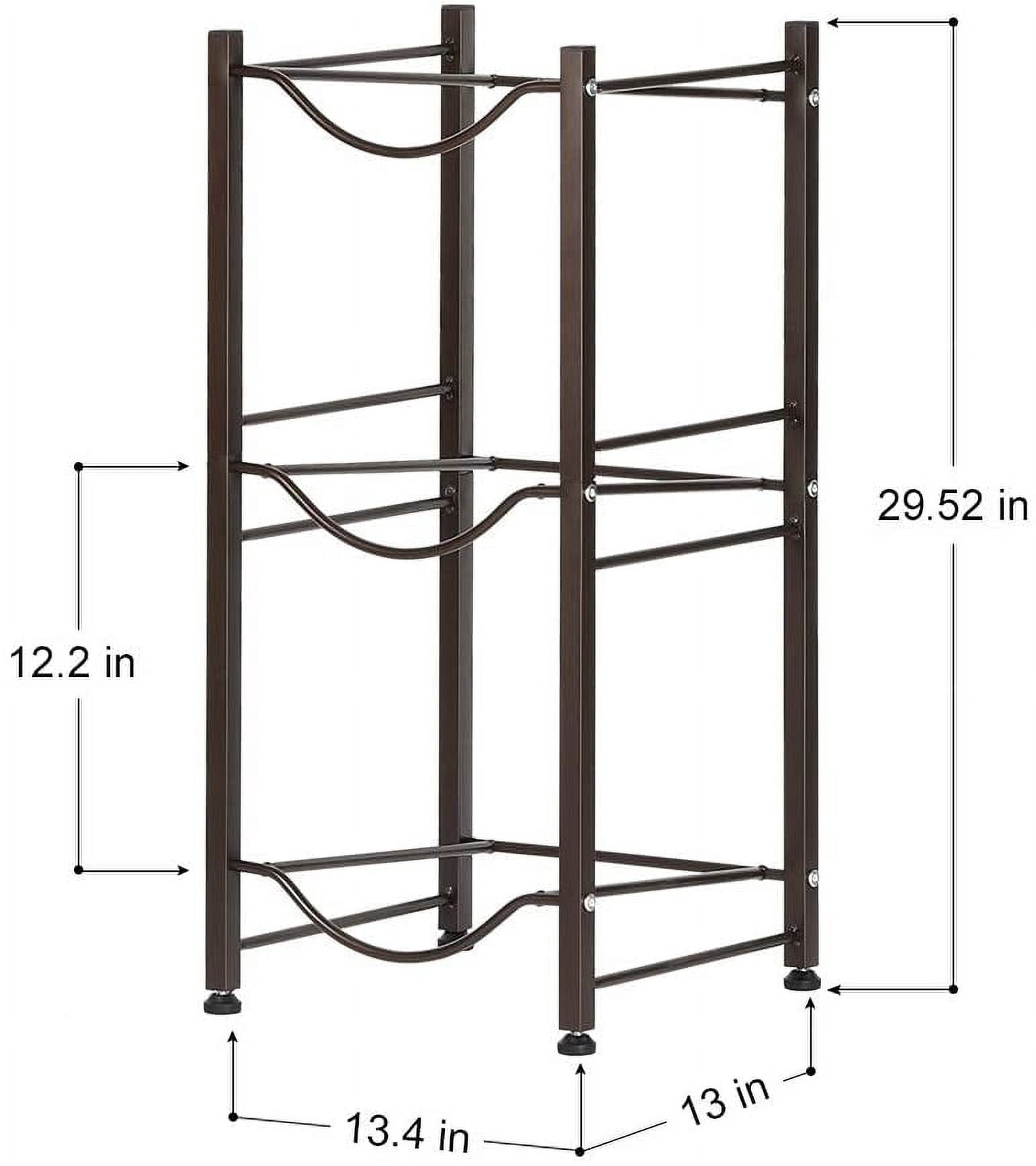 3 Tier Dark Brown Water Cooler Jug Rack, 5 Gallon Water Jug Holder Heavy Duty Storage Rack