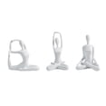thumbnail image 1 of 3 piezas de estatua de yoga para mujer, figura de yoga nórdica, escultura decorativa para escritorio de yoga Blanco, 1 of 9