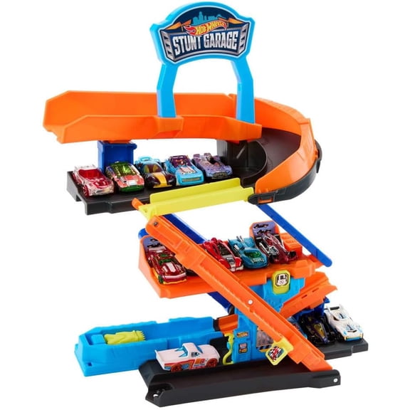 Hot Wheels City Track Toy Track Stunt Garage 4 